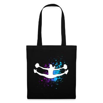 Cheerleader Cheerleading Design Sport Pompons Chee - Stoffbeutel - Schwarz - Vorne