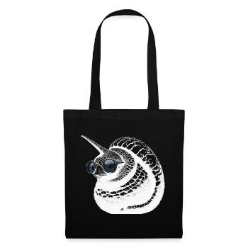 Escargot licorne cool - Sac en tissu - noir - Devant
