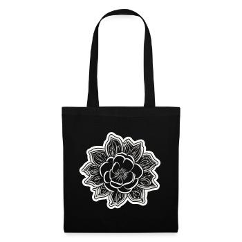 La beauté et le charme d’une fleur monochrome - Sac en tissu - noir - Devant