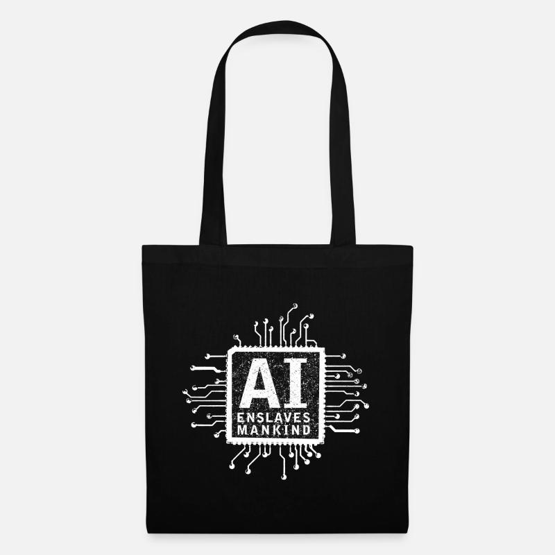 artificial intelligence white - Tote Bag - black