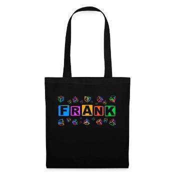 FRANK colourful cubes - Stoffbeutel - Schwarz - Vorne