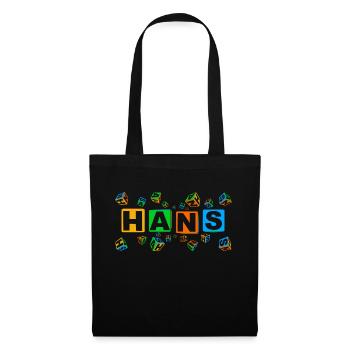 HANS colourful cubes - Stoffbeutel - Schwarz - Vorne