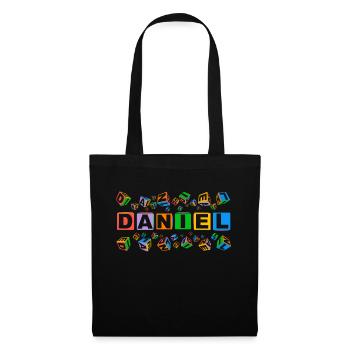 DANIEL colourful cubes - Stoffbeutel - Schwarz - Vorne