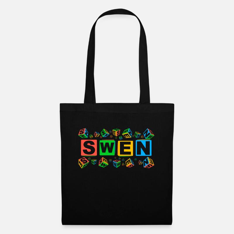 SWEN colourful cubes - Stoffbeutel - Schwarz