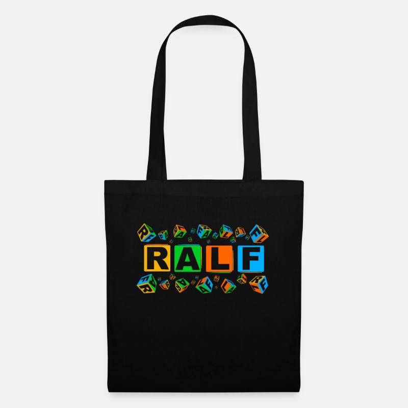 RALF colourful cubes - Stoffbeutel - Schwarz