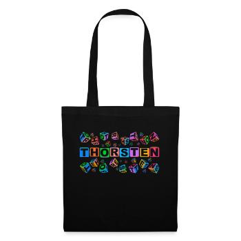THORSTEN colourful cubes - Stoffbeutel - Schwarz - Vorne