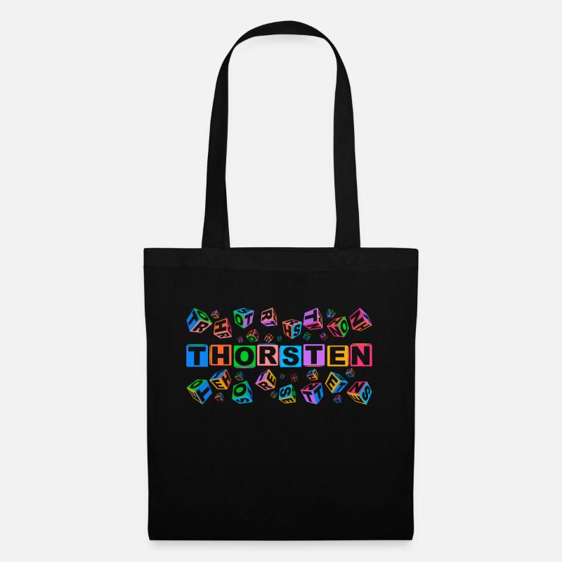 THORSTEN colourful cubes - Stoffbeutel - Schwarz