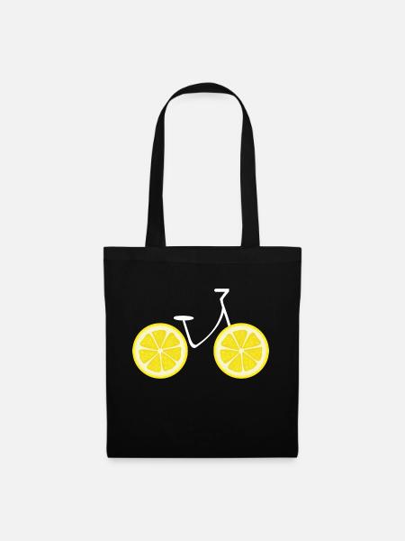 Lemon Bike - Fahrrad Geschenkidee - Stoffbeutel - Schwarz