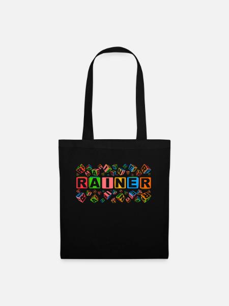 RAINER colourful cubes - Stoffbeutel - Schwarz