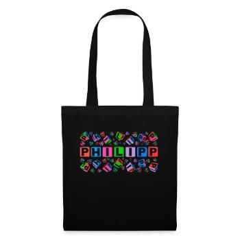 PHILIPP colourful cubes - Stoffbeutel - Schwarz - Vorne