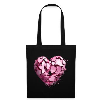 Valentinstag Herz Liebe Liebesbeweis Gefühle - Stoffbeutel - Schwarz - Vorne