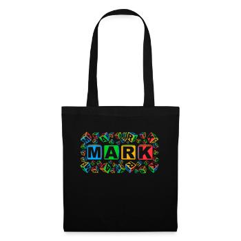 MARK colourful cubes - Stoffbeutel - Schwarz - Vorne