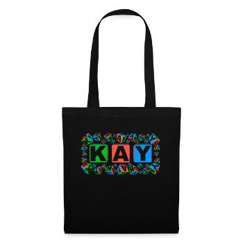 KAY colourful cubes - Stoffbeutel - Schwarz - Vorne