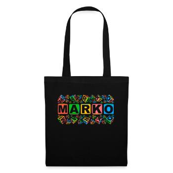 MARKO colourful cubes - Stoffbeutel - Schwarz - Vorne