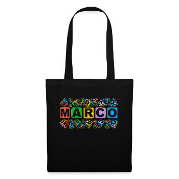 MARCO colourful cubes - Stoffbeutel - Schwarz - Vorne