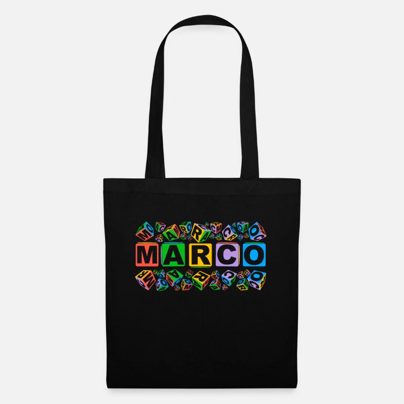 MARCO colourful cubes - Stoffbeutel - Schwarz