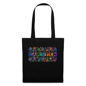 CARSTEN colourful cubes - Stoffbeutel - Schwarz - Vorne