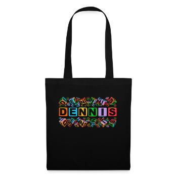 DENNIS colourful cubes - Stoffbeutel - Schwarz - Vorne