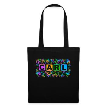 CARL colourful cubes - Stoffbeutel - Schwarz - Vorne