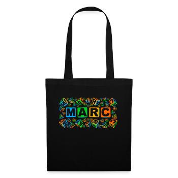 MARC colourful cubes - Stoffbeutel - Schwarz - Vorne