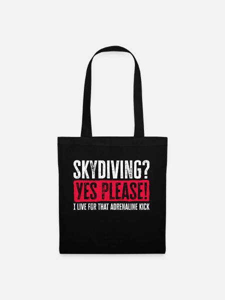 Sky Dive Fever Design. Perfect Adrenaline Gift - Tote Bag - black