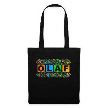 OLAF colourful cubes - Stoffbeutel - Schwarz - Vorne