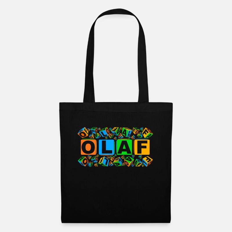 OLAF colourful cubes - Stoffbeutel - Schwarz