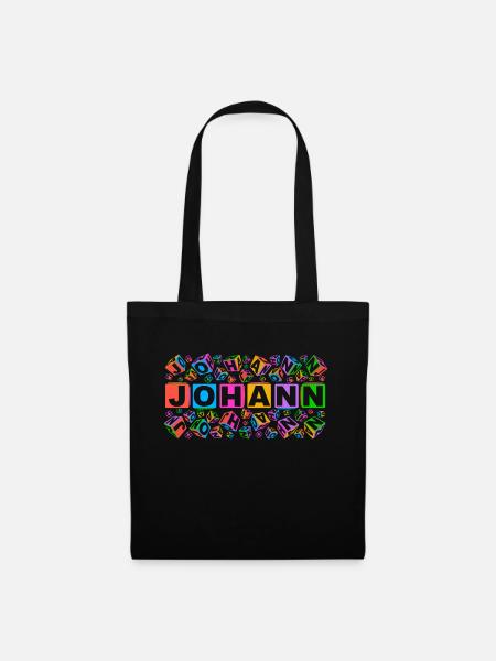 JOHANN colourful cubes - Stoffbeutel - Schwarz