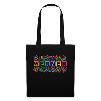 WERNER colourful cubes - Stoffbeutel - Schwarz - Vorne