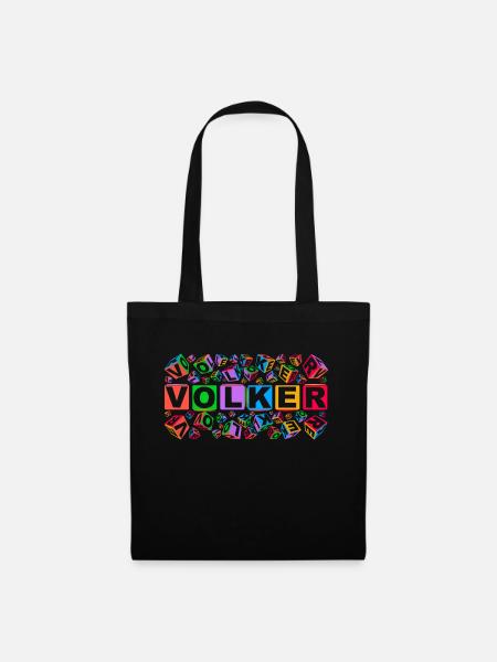 VOLKER colourful cubes - Stoffbeutel - Schwarz