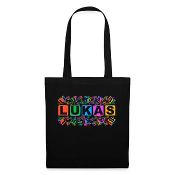 LUKAS colourful cubes - Stoffbeutel - Schwarz - Vorne