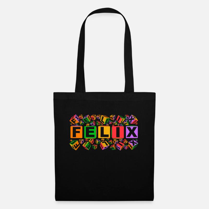 FELIX colourful cubes - Stoffbeutel - Schwarz