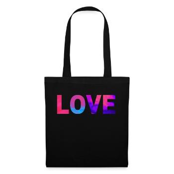 AMOUR. Une chemise, un mot. - Sac en tissu - noir - Devant