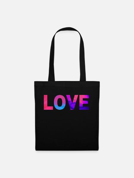LOVE. Ein Shirt, ein Wort. - Stoffbeutel - Schwarz