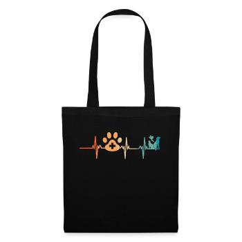 Veterinary heartbeat - Tote Bag - black - Front