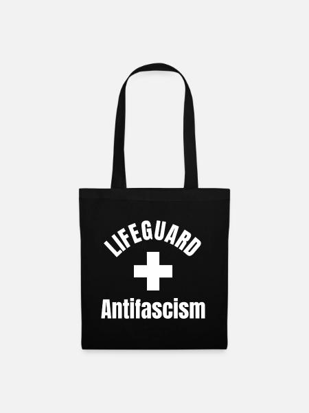 Lifeguard Antifascism - Saving lifes, hate fascism - Stoffbeutel - Schwarz