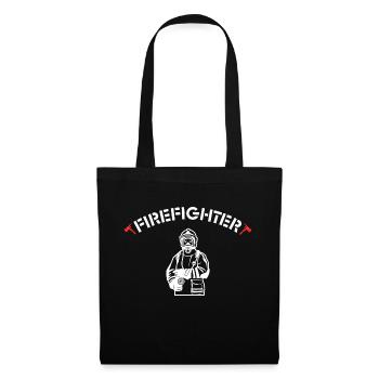 Feuerwehr, Firefighter - Stoffbeutel - Schwarz - Vorne
