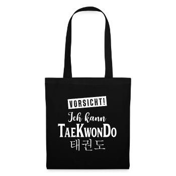 Teakwondo Ich kann Tae Kwon Do - Stoffbeutel - Schwarz - Vorne