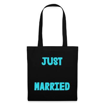 ICH HABE GERADE GEHEIRATET. Junggesellinnenabschied. VALENTINSTAG. PAAR. HERZ - Stoffbeutel - Schwarz - Vorne