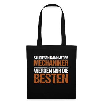 Studieren kann jeder - Mechaniker Edition - Stoffbeutel - Schwarz - Vorne