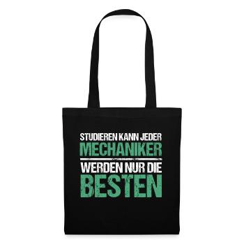 Anyone can study - Mechanic Edition - Tote Bag - black - Front