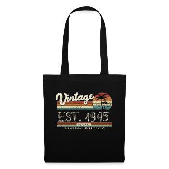 1945 né cadeau d’anniversaire vintage - Sac en tissu - noir - Devant