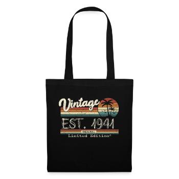 1941 né cadeau d’anniversaire vintage - Sac en tissu - noir - Devant