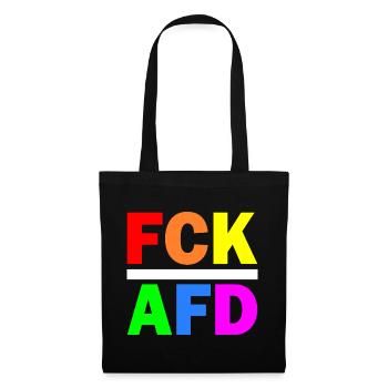 Fck afd - Stoffbeutel - Schwarz - Vorne