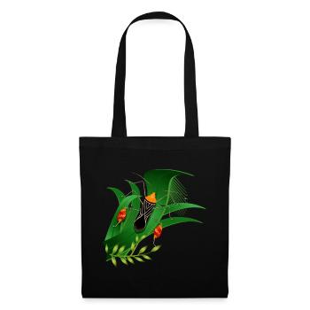 Anisoscelis alipes leaf-footed bug and green leaves - Tote Bag - black - Front