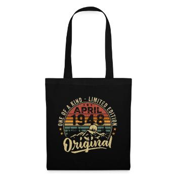 April 1948 Vintage Birthday Gift 1948 - Tote Bag - black - Front