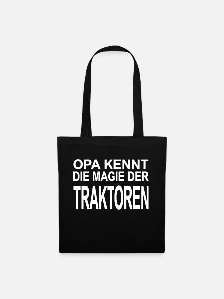 Traktor - Stoffbeutel - Schwarz