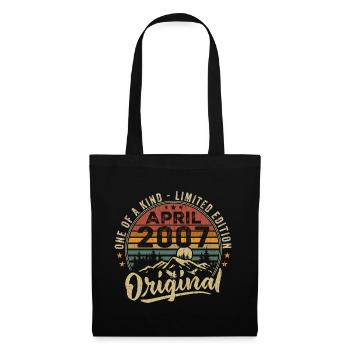 April 2007 Vintage Birthday Gift 2007 - Tote Bag - black - Front
