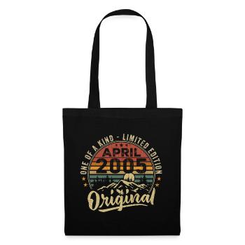April 2005 Vintage Birthday Gift 2005 - Tote Bag - black - Front