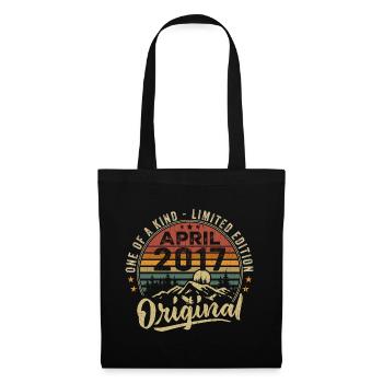 April 2017 Vintage Birthday Gift 2017 - Tote Bag - black - Front